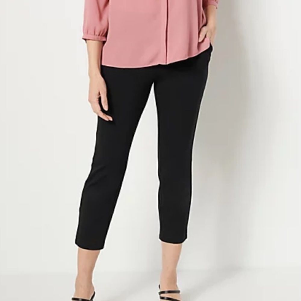 New Belle by Kim Gravel Ponte Ankle Pants Sz 30 Plus